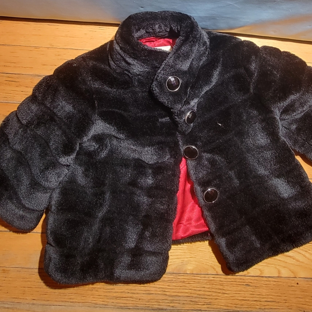 Girls faux velvet jacket soft